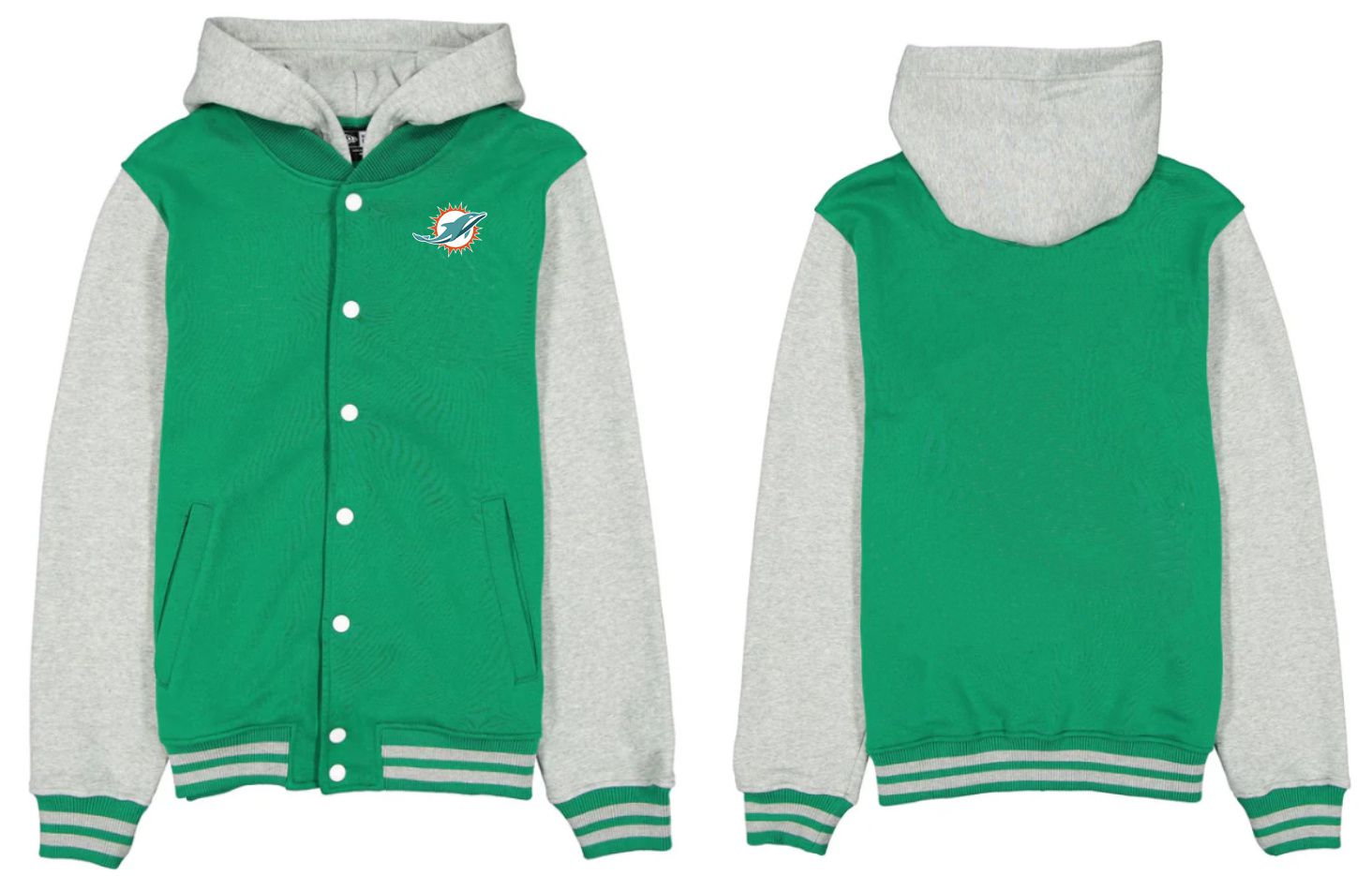 Men 2026 NFL Miami Dolphins  jacket hoodie Green 01